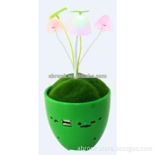New product usb mini flowerpot speaker led